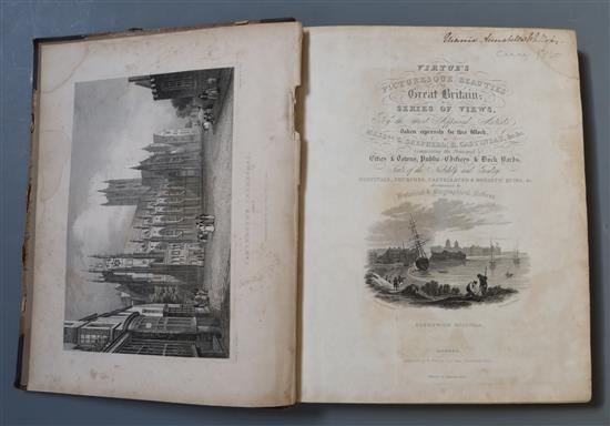 Allen, Thomas - The Picturesque Beauties of Great Britain: Kent, contemporary quarter calf - rubbed,